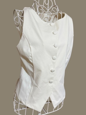Elastic semizier vest beige one size new