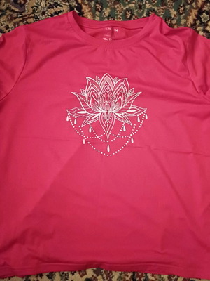 Blouse with lotus new, red, size XL