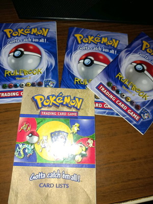 Pokemon card game used manuals, set of 4