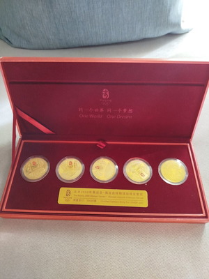Beijing 2008 Olympic Games Limited Edition Gilt Medal Set mint condition