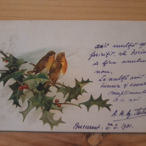 Vintage Bulgarian card postal 2 used, mailed