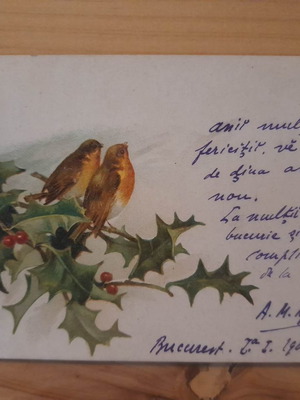 Vintage Bulgarian card postal 2 used, mailed