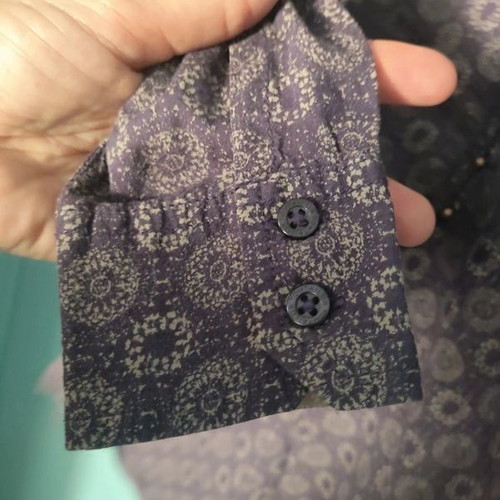 Tom Tailor lightweight blouse like new, sizes S/M/L, purple and cream