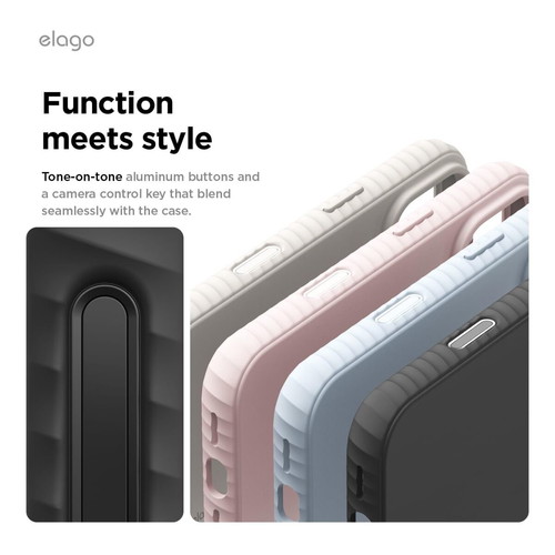 Elago Magnetic Ridge Magnetic Silicone Case for iPhone 17 Pro 6.3" like new, black