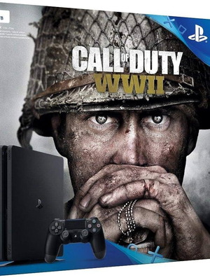 Sony Playstation 4 console 1TB Call of Duty WWII used, box only
