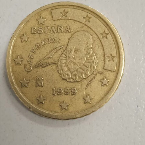 Coin 50 cents euro Spain 1999 used
