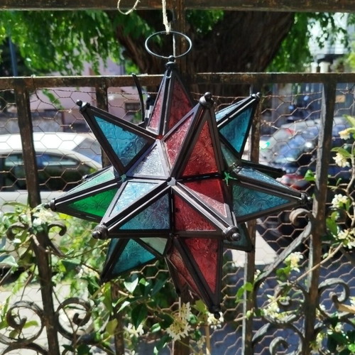 Moroccan star-shaped ceiling light pendant