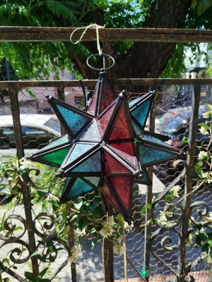 Moroccan star-shaped ceiling light pendant