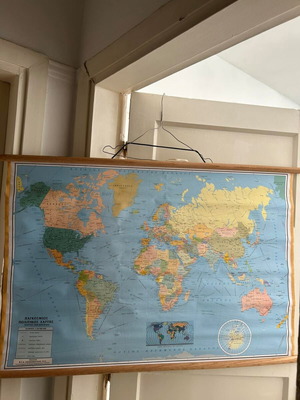 World Political Map like new, Loukopoulos edition, scale 1:40,000,000