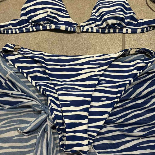 Decoro bikini swimsuit new, white and blue, size S