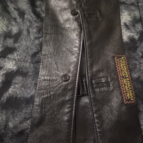 Unisex leather vest reversible, used, size XS, black
