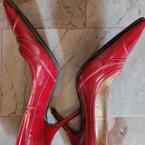 Gianfranco Ferre vintage red patent leather pumps