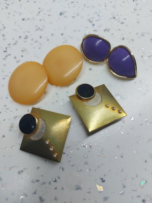 3 pairs of vintage earrings for sale