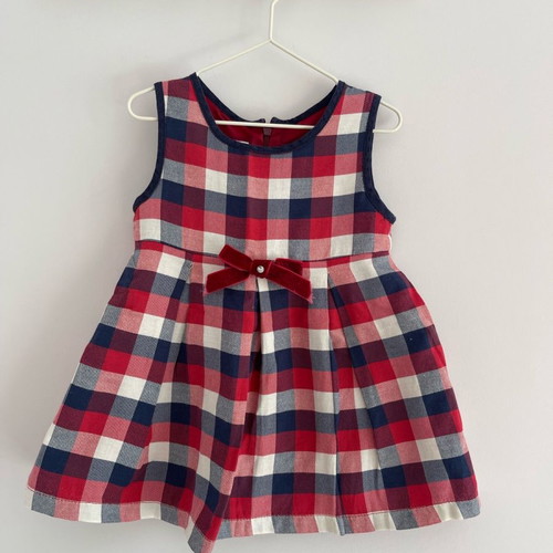 Checkered winter dress Babylon for 9 months new