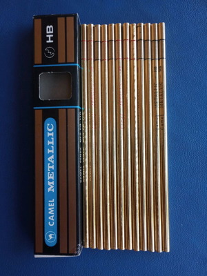 Camel Metallic Faber μολύβια καινούργια, πακέτο 12 σε χρυσό