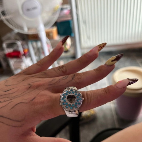 Vintage mini watch ring silver like new