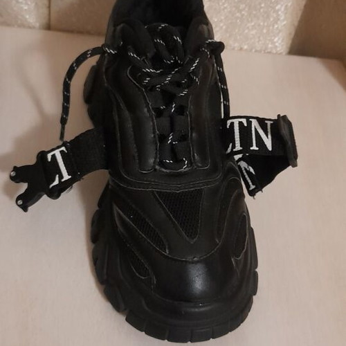 Covaleri athletic platform shoes used, size 38, black with clips