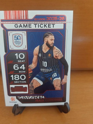 2025-26 Contenders Euroleague Isaia Cordinier Red Parallel Anadolu Efes new