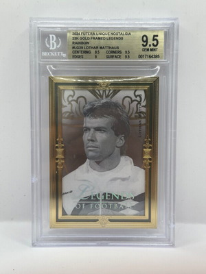 Κάρτα Futera Unique 23K Gold Framed Legends Lothar Matthaus 1/1 BGS 9,5 νέα