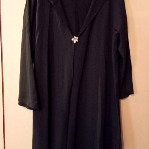 Black cape coat new, one size with hood