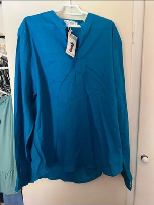 Mao Shirt new, blue, size 3XL