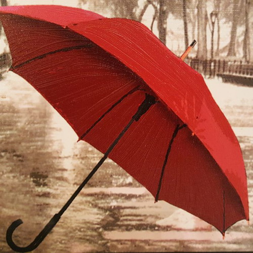 Oil painting used with Anastasiadis Harry signature, Red Umbrella theme