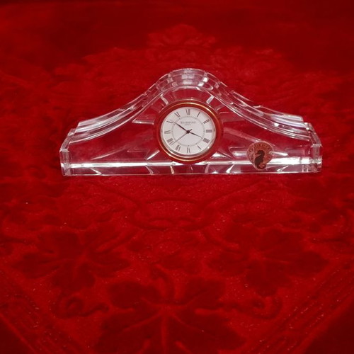 Waterford Ashton vintage crystal table clock new