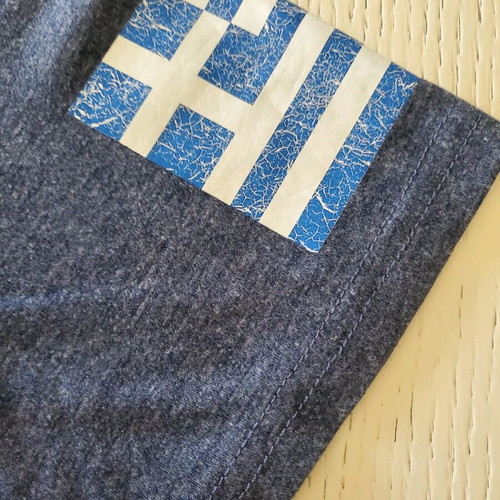 Men's blue t-shirt with Greece logo L like new
