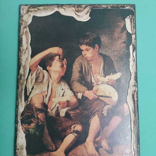 Murillo Children with Grapes Large Decorative Painting like new