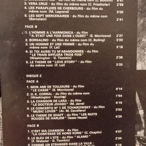 Vinyl records used, 2 Les Plus Célèbres Airs De Films by Hollywood Strings Orchestra