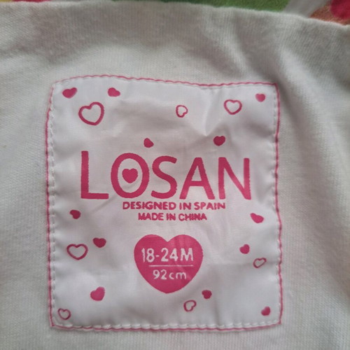 Losan jacket used 12-24 months with detachable hood