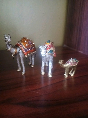 Decorative camel miniatures like new with jewelry compartments