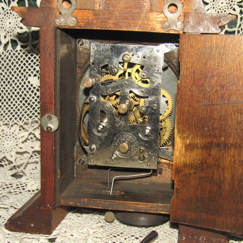 Junghans antique mantel clock with alarm used, circa 1900
