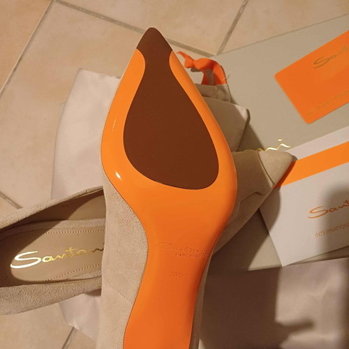 Santoni pumps new, beige, size 37