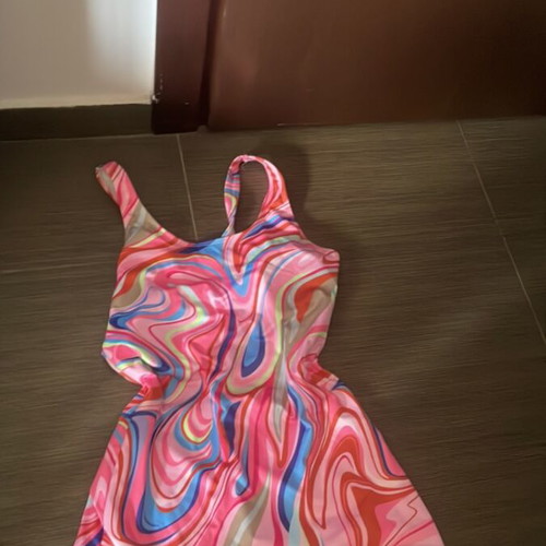 One-piece swimsuit new, colorful, size M