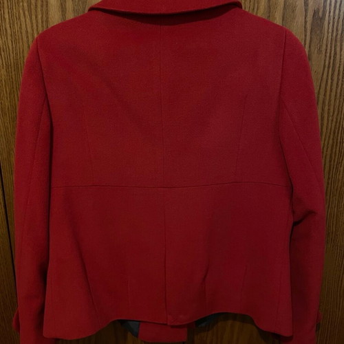 Cortefiel Red Wool Blend Short Jacket like new