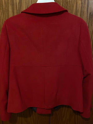 Cortefiel Red Wool Blend Short Jacket like new