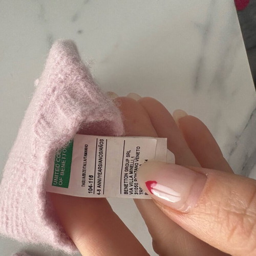Benetton fingerless gloves pink 4-6 years like new