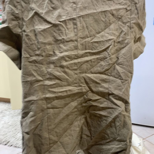 Makis Tselios women's linen jacket, khaki, size XXL
