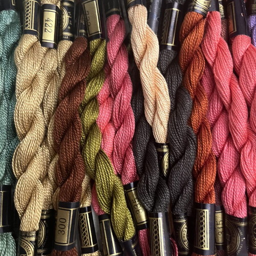 DMC Coton Perlé embroidery threads new, set of 60 colors