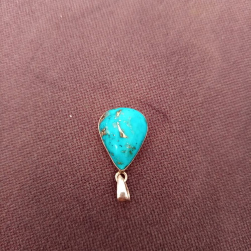 Turquoise Energy Crystal Silver Pendant new