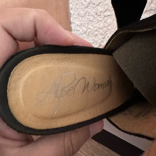 Alpe women's handmade sandals like new, size 41, black