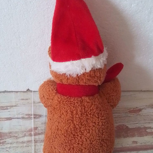 Kinder plush beaver used Christmas Beaver 20 cm