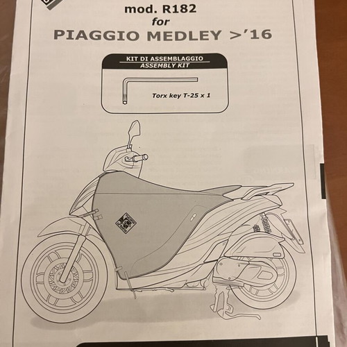 Tucano R182x Thermal Leg Cover for Piaggio Medley S 125/150 New