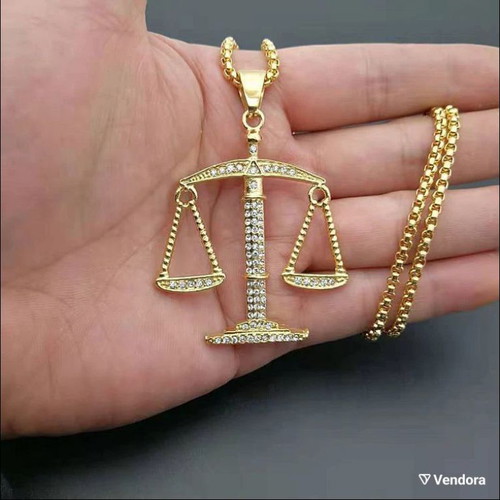 316L stainless steel scales necklace new, 60 cm chain length