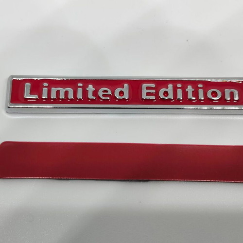 Metal Limited Edition Car Badge like new, red chrome finish