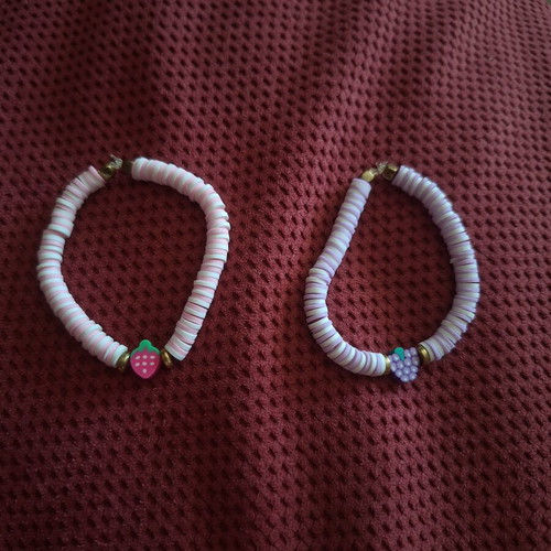 Set of 2 handmade beaded bracelets