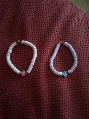 Set of 2 handmade beaded bracelets