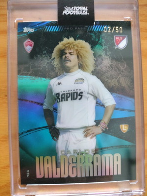 Topps Total Football Carlos Valderrama Legend κάρτα σαν καινούργια, limited 50