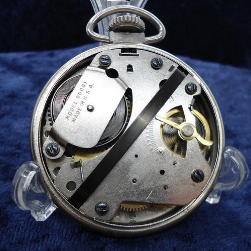 Westclox pocket watch used with Captain America dial, 1960s
